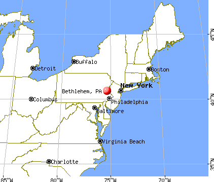 Bethlehem, Pennsylvania map