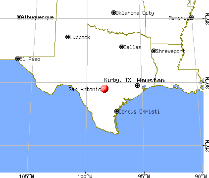 Kirby, Texas map