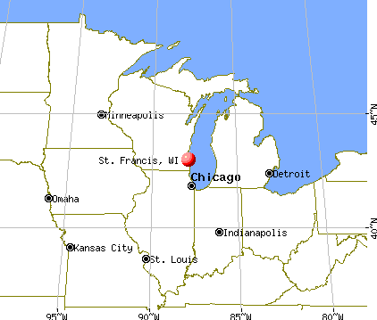 St. Francis, Wisconsin map