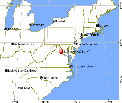 Linton Hall, Virginia map