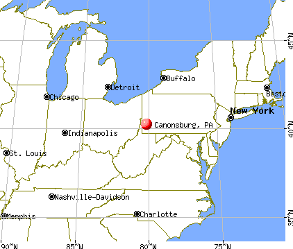 Canonsburg, Pennsylvania map