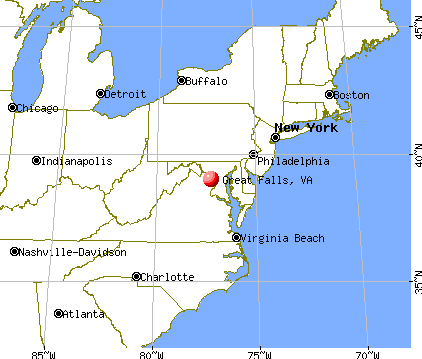 Great Falls, Virginia map