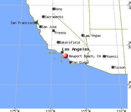 Map of Newport Beach, CA