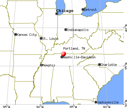 Portland, Tennessee map
