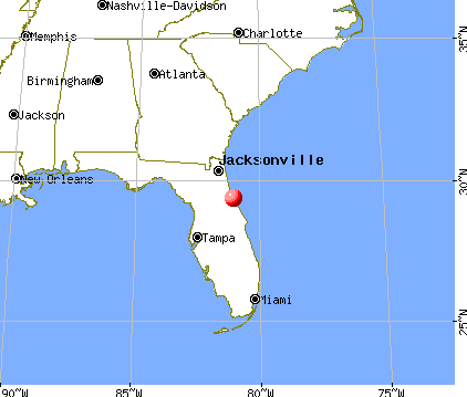 Ormond-By-The-Sea, Florida map