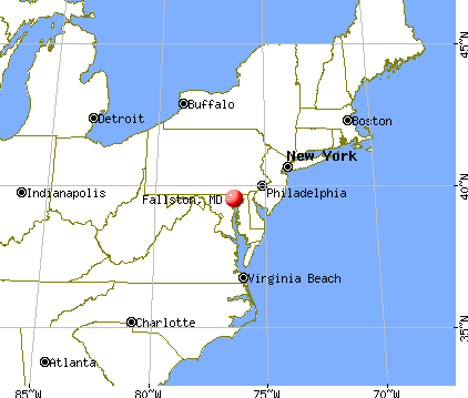 Fallston, Maryland map