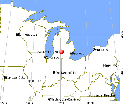 Charlotte, Michigan map