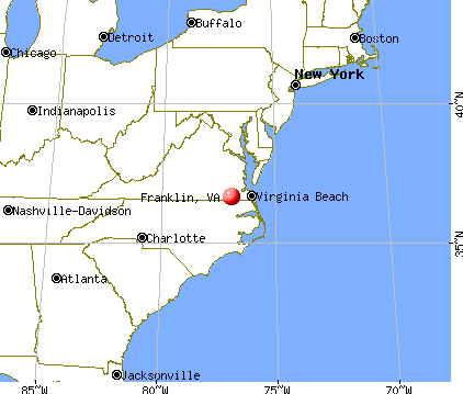 Franklin, Virginia map
