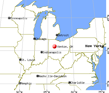 Kenton, Ohio map