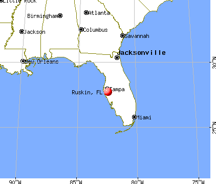 Ruskin, Florida map