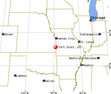 Fort Scott, Kansas map