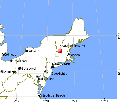 Brattleboro, Vermont map