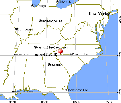 Asheville, North Carolina map