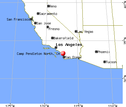 Camp Pendleton North, California map