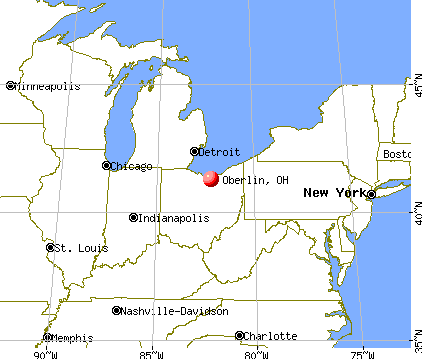Oberlin, Ohio map
