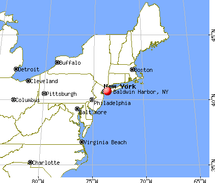 Baldwin Harbor, New York map