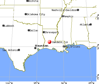 Oakdale, Louisiana map