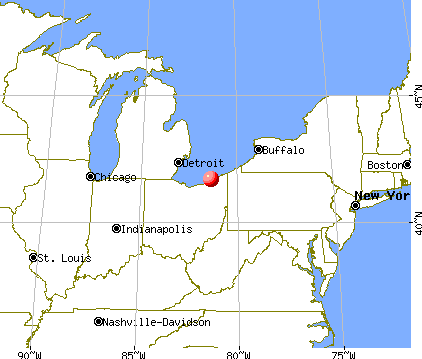 Mentor-on-the-Lake, Ohio map