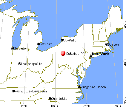 DuBois, Pennsylvania map
