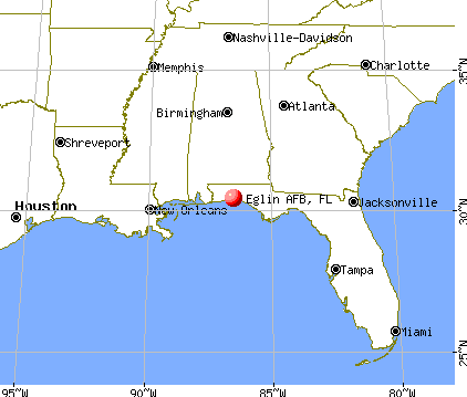 Eglin AFB, Florida map