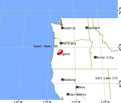 Sweet Home, Oregon map