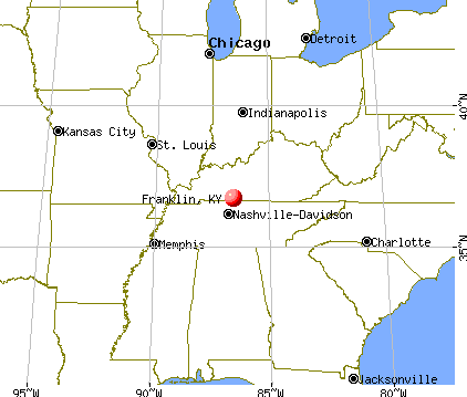 Franklin, Kentucky map