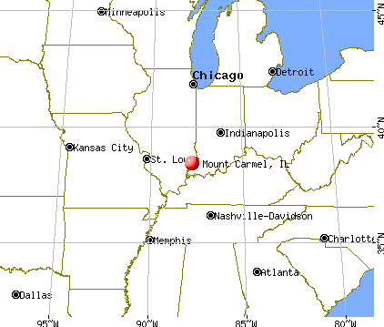 Mount Carmel, Illinois map