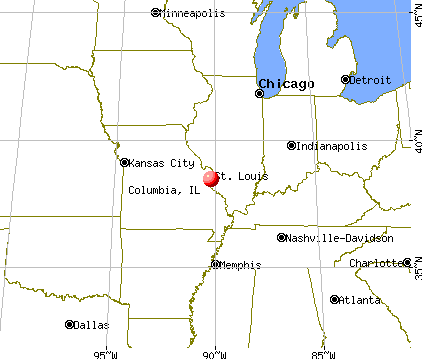 Columbia, Illinois map