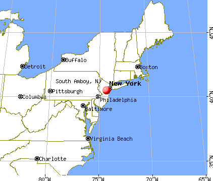 South Amboy, New Jersey map