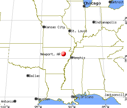 Newport, Arkansas map