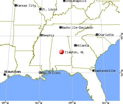 Clanton, Alabama map