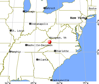Abingdon, Virginia map