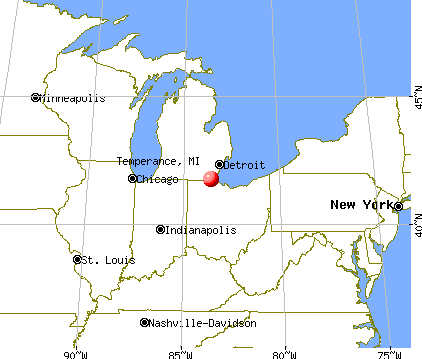 Temperance, Michigan map