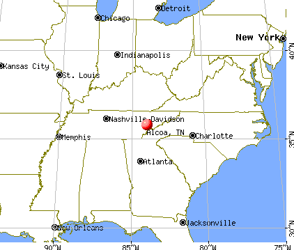 Alcoa, Tennessee map