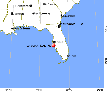 Longboat Key, Florida map