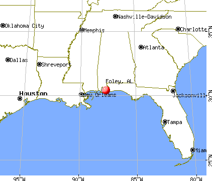 Foley, Alabama map