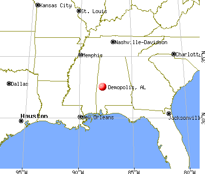 Demopolis, Alabama map