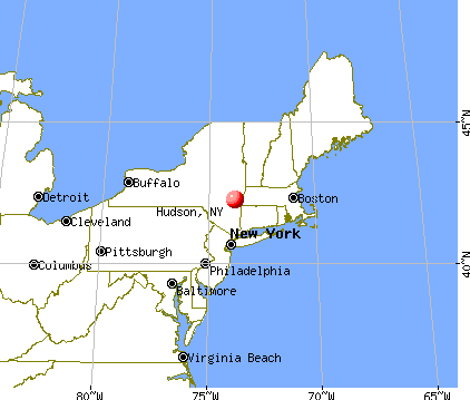 Hudson, New York map