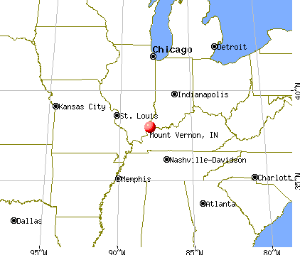 Mount Vernon, Indiana map