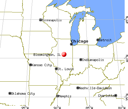Bloomington, Illinois map
