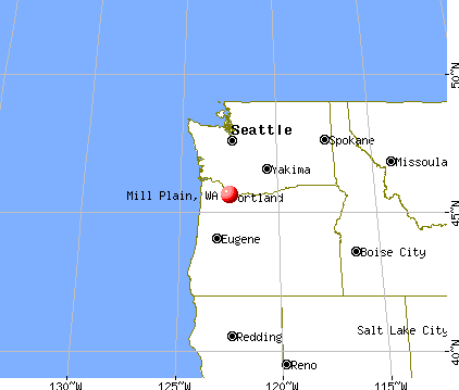 Mill Plain, Washington map