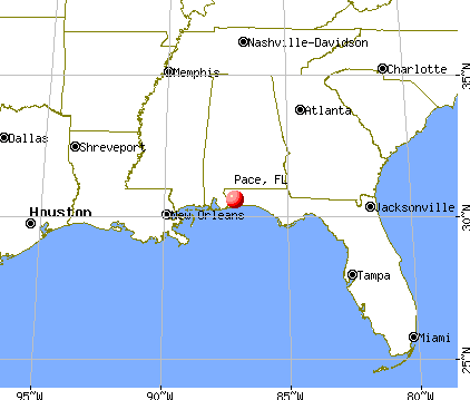 Pace, Florida map
