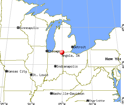 Angola, Indiana map