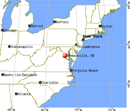 Bennsville, Maryland map