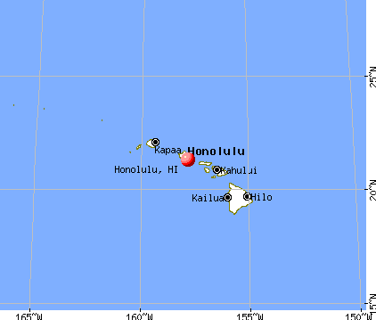 Honolulu, Hawaii map