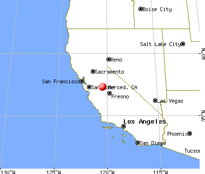 Merced, California map