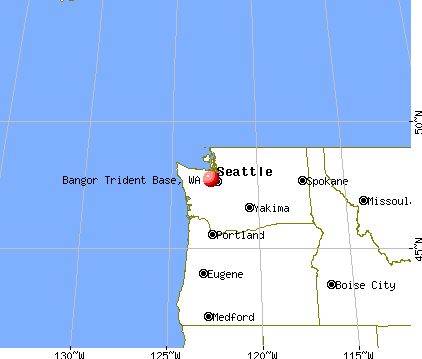 Bangor Trident Base, Washington map