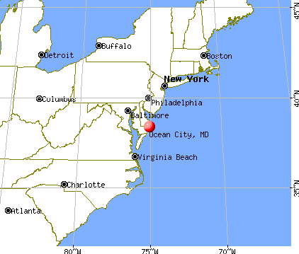 Ocean City, Maryland map