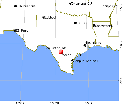 Pearsall, Texas map