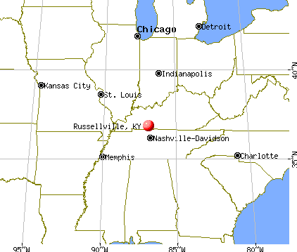 Russellville, Kentucky map